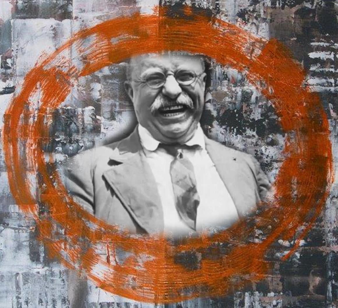 Historic American Pop painting featuring Theodore Roosevelt